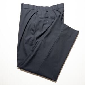 Brooks Brothers Country Club Madison Saxxon Wool Dress Pants Men W36 Black USA